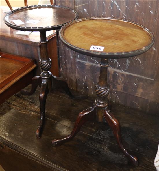 Pair small mahogany jardiniere stands